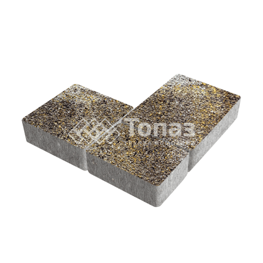 Тротуарная плитка Новый город, агат желтый с гранитной крошкой, 4 см