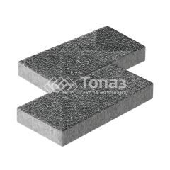 Тротуарная плитка 500х250х60, аляска черная с мраморной крошкой