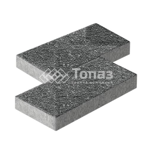 Тротуарная плитка 500х250х60, аляска черная с мраморной крошкой