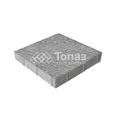 Тротуарная плитка Квадрат 400х400х60, серо-белая с мраморной крошкой