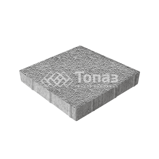 Тротуарная плитка Квадрат 400х400х60, серо-белая с мраморной крошкой