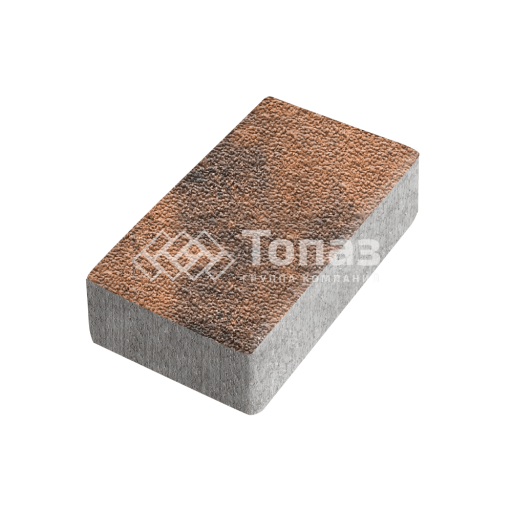 Тротуарная плитка Брусчатка, сомон с мраморной крошкой, 8 см