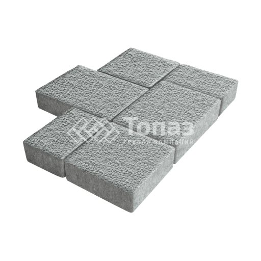 Тротуарная плитка Новый город, серая с гранитной крошкой, 8 см