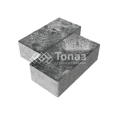 Тротуарная плитка 240х120х70, черно-белая с гранитной крошкой