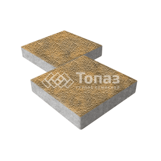 Тротуарная плитка Квадрат 400х400х60, гончар с гранитной крошкой