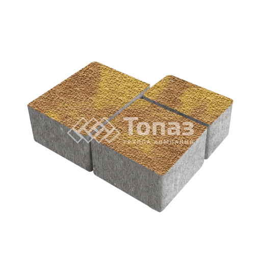 Тротуарная плитка Лэндхаус, шафран с гранитной крошкой, 4 см