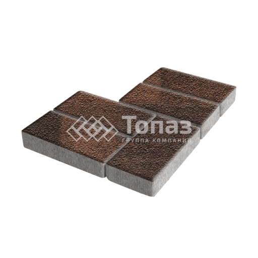 Тротуарная плитка Брусчатка, сорренто с мраморной крошкой, 8 см