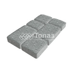 Тротуарная плитка Брук, серая с мраморной крошкой, 6 см