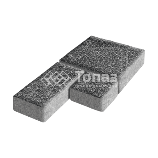 Тротуарная плитка Рубико, аляска черная с мраморной крошкой, 6 см