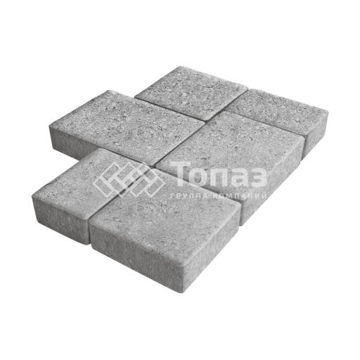 Тротуарная плитка Новый город, серо-белая, 6 см