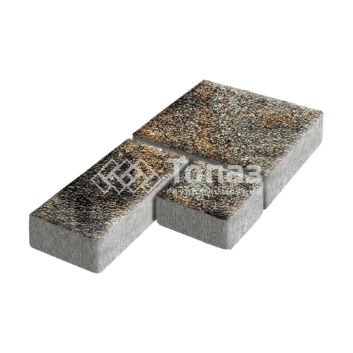 Тротуарная плитка Рубико, агат кофейный с мраморной крошкой, 6 см