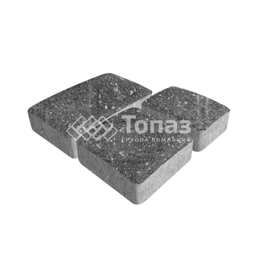 Тротуарная плитка Брук, аляска черная, 4 см