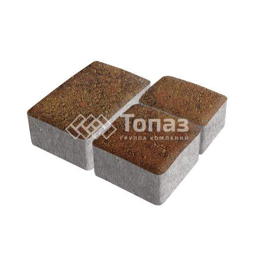 Тротуарная плитка Старый город, джафар оранжевый, 4 см