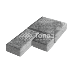 Тротуарная плитка Рубико, антрацит на камне, 4 см