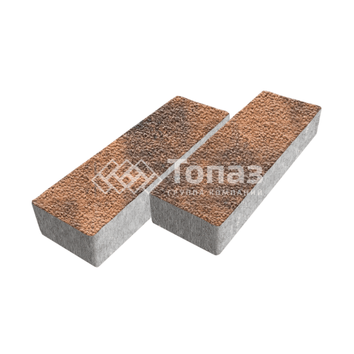 Тротуарная плитка 300х100х60, сомон с гранитной крошкой