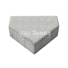 Тротуарная плитка Тиара, белая с гранитной крошкой, 6 см