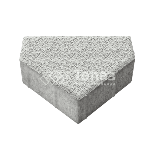 Тротуарная плитка Тиара, белая с гранитной крошкой, 6 см