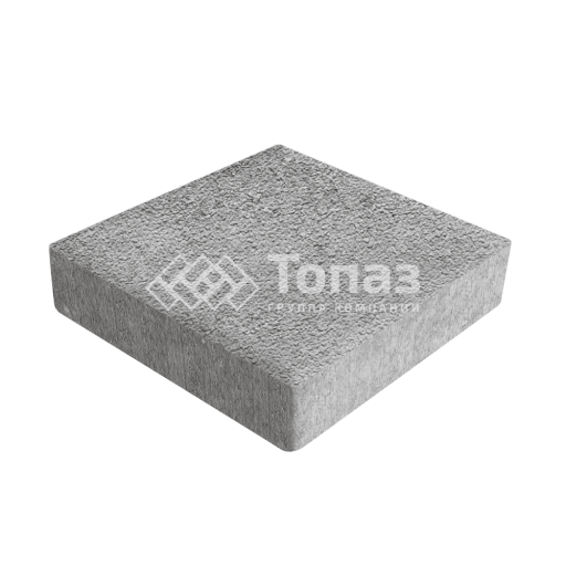 Тротуарная плитка Квадрат 200х200х60, серо-белая на камне