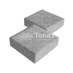 Тротуарная плитка Квадрат 200х200х60, серо-белая на камне