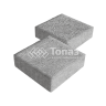 Тротуарная плитка Квадрат 200х200х60, серо-белая на камне