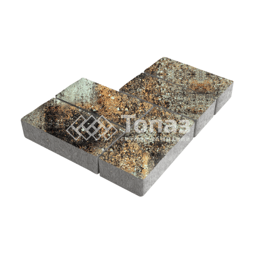 Тротуарная плитка 200х100х100, агат кофейный