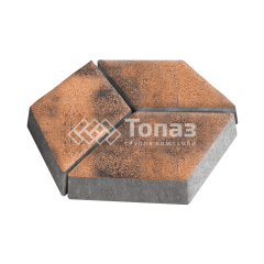 Тротуарная плитка Ромб, сомон, 6 см