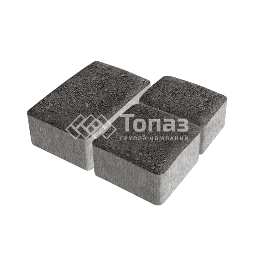 Тротуарная плитка Старый город, джафар черный, 4 см