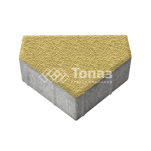 Тротуарная плитка Тиара, желтая с гранитной крошкой, 6 см