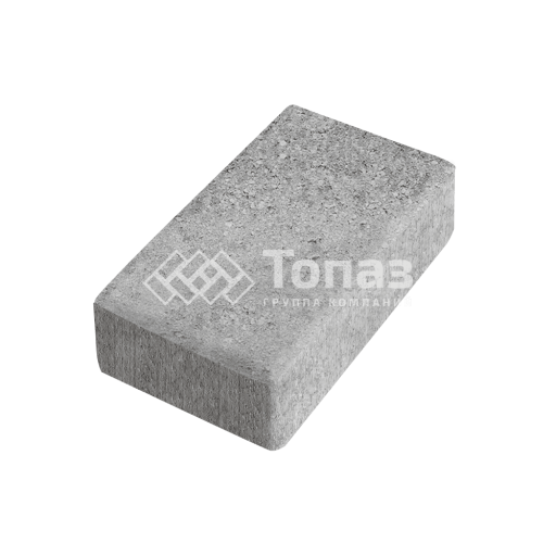 Тротуарная плитка Брусчатка, серо-белая, 10 см