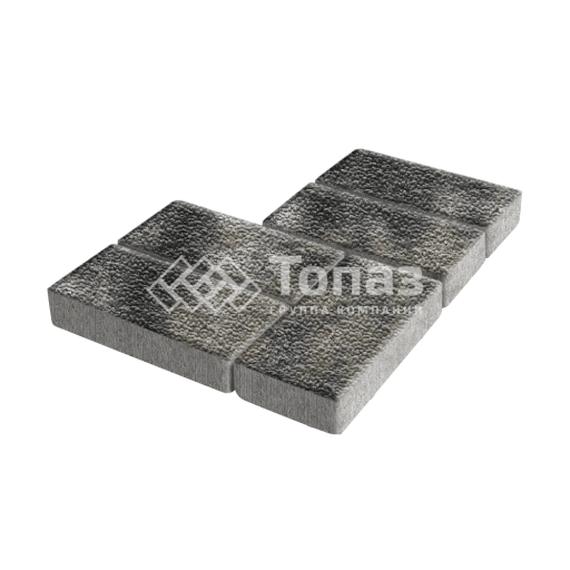 Тротуарная плитка Брусчатка, стоун с мраморной крошкой, 8 см