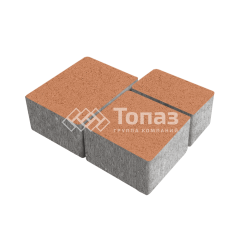 Тротуарная плитка Лэндхаус, оранжевая, 4 см