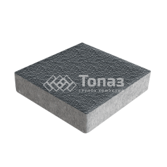 Тротуарная плитка Квадрат 200х200х40, черная с мраморной крошкой