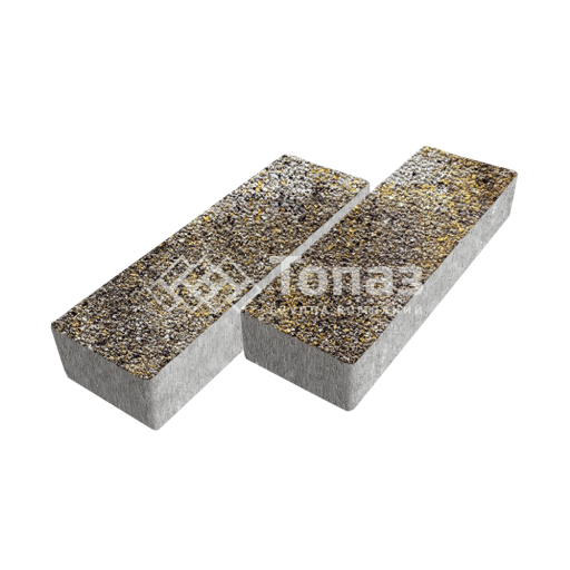 Тротуарная плитка 300х100х60, агат желтый на камне