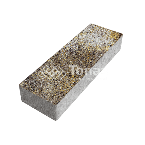 Тротуарная плитка 300х100х60, агат желтый на камне