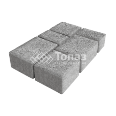 Тротуарная плитка Лэндхаус, серо-белая на камне, 4 см