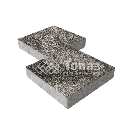 Тротуарная плитка Квадрат 400х400х60, агат коричневый с гранитной крошкой