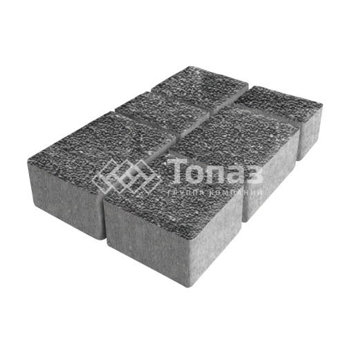 Тротуарная плитка Лэндхаус, аляска черная с мраморной крошкой, 6 см