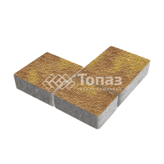 Тротуарная плитка Новый город, шафран с мраморной крошкой, 8 см