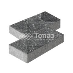 Тротуарная плитка 600х300х60, аляска черная