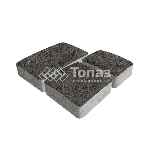 Тротуарная плитка Брук, джафар черный, 4 см