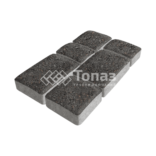 Тротуарная плитка Брук, джафар черный, 4 см