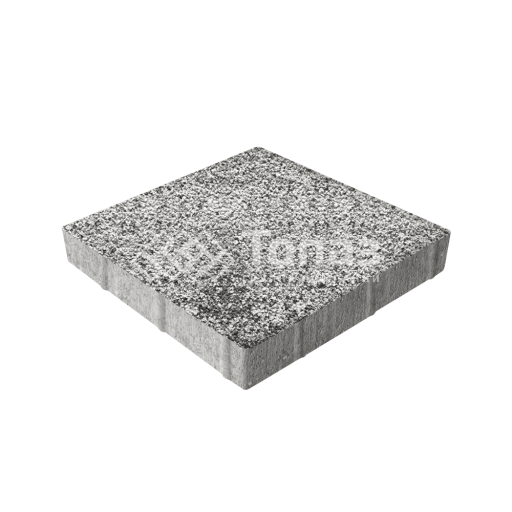 Тротуарная плитка Квадрат 400х400х60, аляска белая с гранитной крошкой