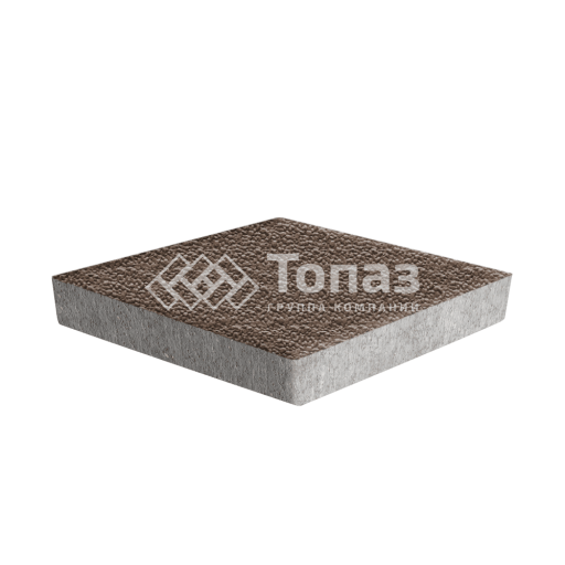 Тротуарная плитка Ромб, коричневая с мраморной крошкой, 6 см