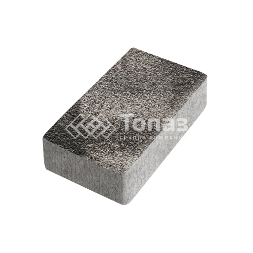 Тротуарная плитка Брусчатка, агат коричневый с гранитной крошкой, 10 см