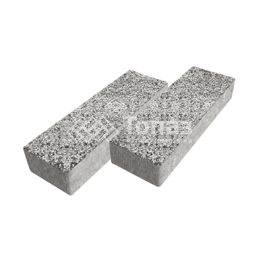 Тротуарная плитка 300х100х60, аляска белая на камне