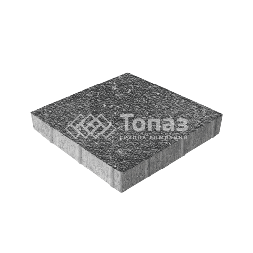 Тротуарная плитка Квадрат 400х400х60, аляска черная с гранитной крошкой