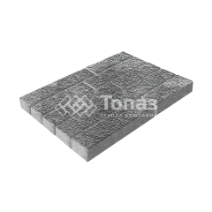 Тротуарная плитка Лукано, антрацит с мраморной крошкой, 6 см