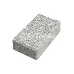 Тротуарная плитка Брусчатка, белая с мраморной крошкой, 10 см