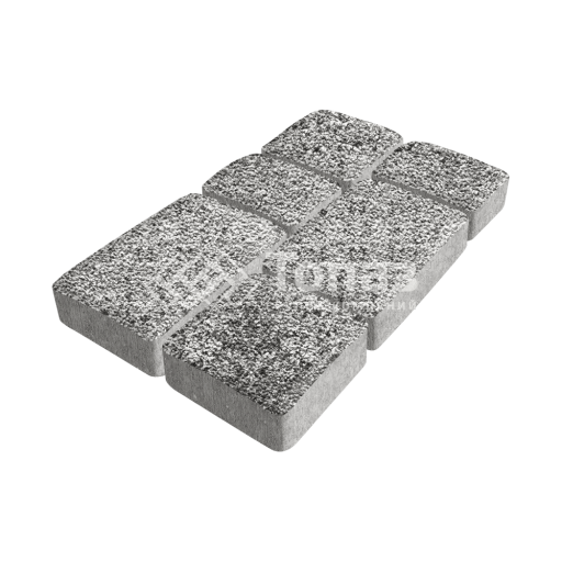 Тротуарная плитка Брук, аляска белая с мраморной крошкой, 6 см