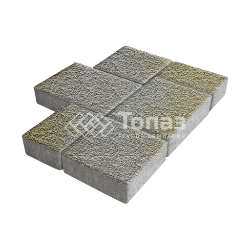 Тротуарная плитка Новый город, меланж с мраморной крошкой, 6 см